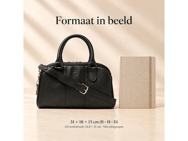 Hand- en schoudertas dr amsterdam, black - afbeelding 6 van  6