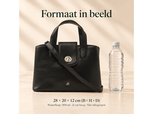 Hand- en schoudertas dr amsterdam, black - afbeelding 6 van  6