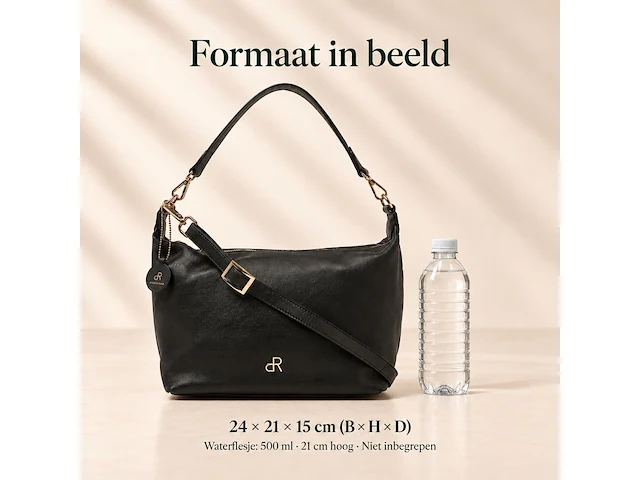 Hand- en schoudertas dr amsterdam, black - afbeelding 6 van  6