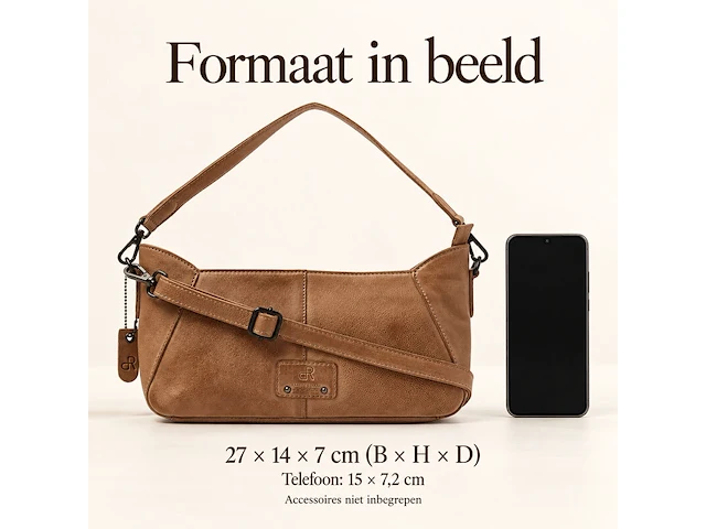 Hand- en schoudertas dr amsterdam, burro - afbeelding 6 van  6
