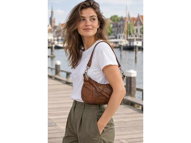 Hand- en schoudertas dr amsterdam, chestnut - afbeelding 5 van  6