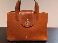 Hand- en schoudertas dr amsterdam, cognac