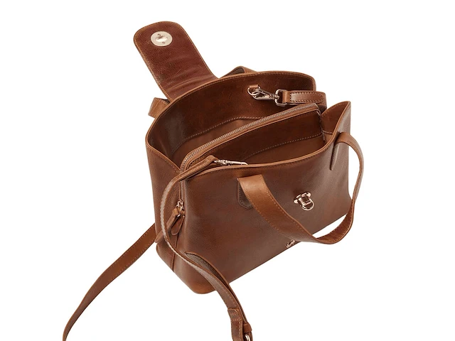 Hand- en schoudertas dr amsterdam, cognac - afbeelding 5 van  8