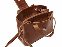 Hand- en schoudertas dr amsterdam, cognac - afbeelding 5 van  8
