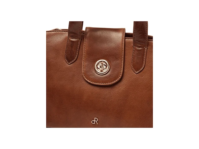Hand- en schoudertas dr amsterdam, cognac - afbeelding 6 van  8