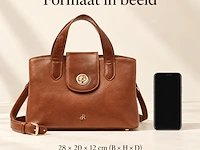 Hand- en schoudertas dr amsterdam, cognac - afbeelding 8 van  8