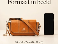 Hand- en schoudertas dr amsterdam, golden oak - afbeelding 6 van  6