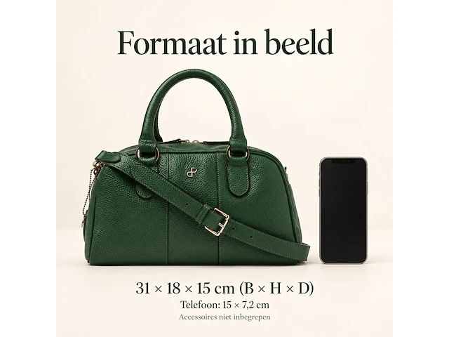 Hand- en schoudertas dr amsterdam, green - afbeelding 6 van  6