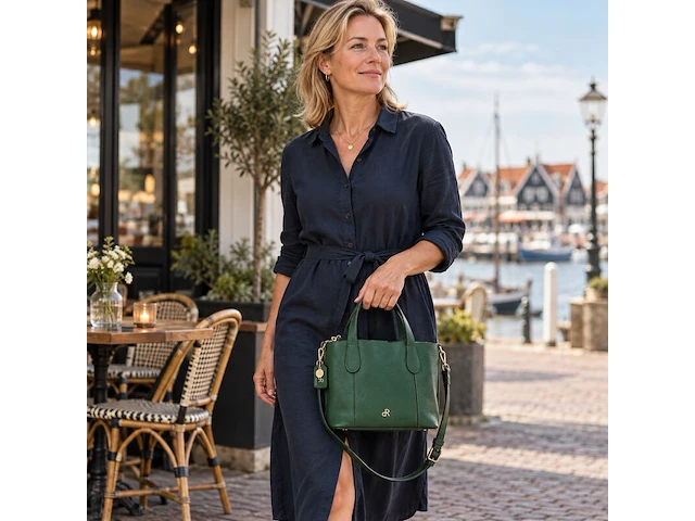 Hand- en schoudertas dr amsterdam, green - afbeelding 5 van  6