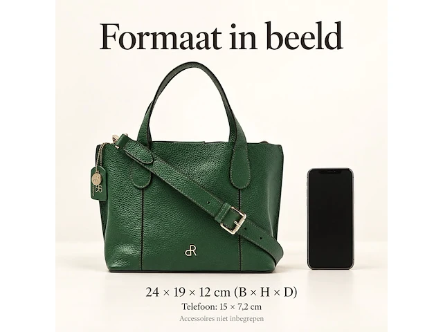 Hand- en schoudertas dr amsterdam, green - afbeelding 6 van  6