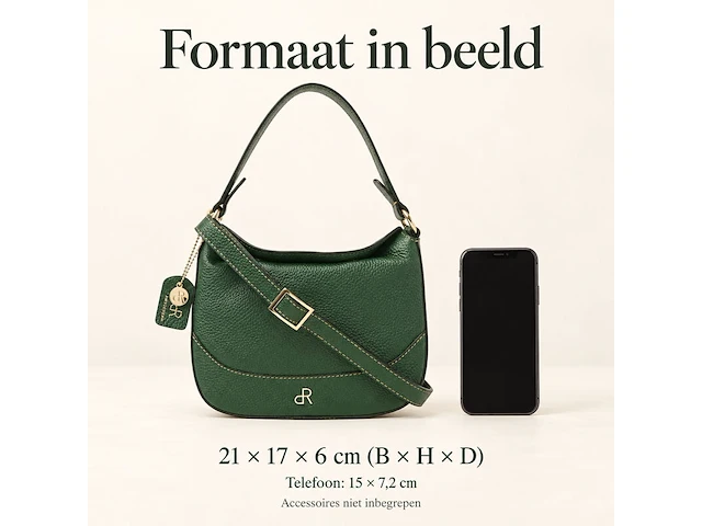 Hand- en schoudertas dr amsterdam, green - afbeelding 6 van  6