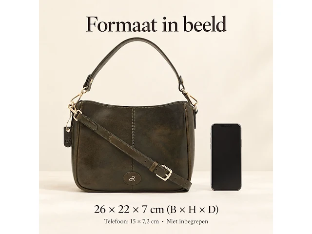 Hand- en schoudertas dr amsterdam, green - afbeelding 8 van  8