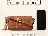 Hand- en schoudertas dr amsterdam, mocha - afbeelding 6 van  6