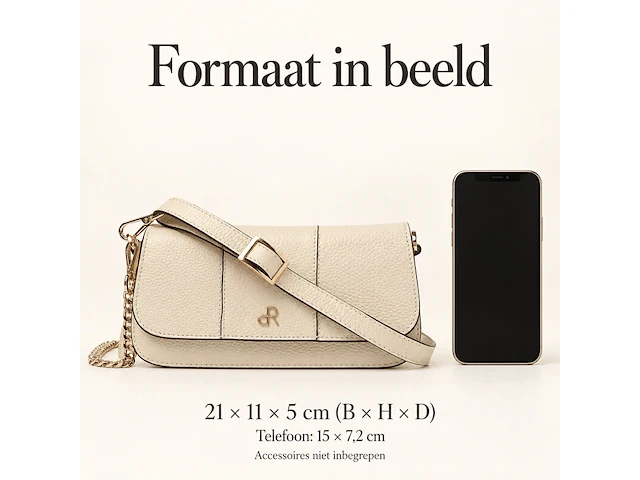 Hand- en schoudertas dr amsterdam, nude - afbeelding 6 van  6