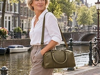 Hand- en schoudertas dr amsterdam, olive - afbeelding 5 van  6