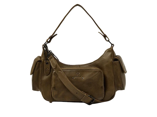 Hand- en schoudertas dr amsterdam, olive - afbeelding 1 van  6