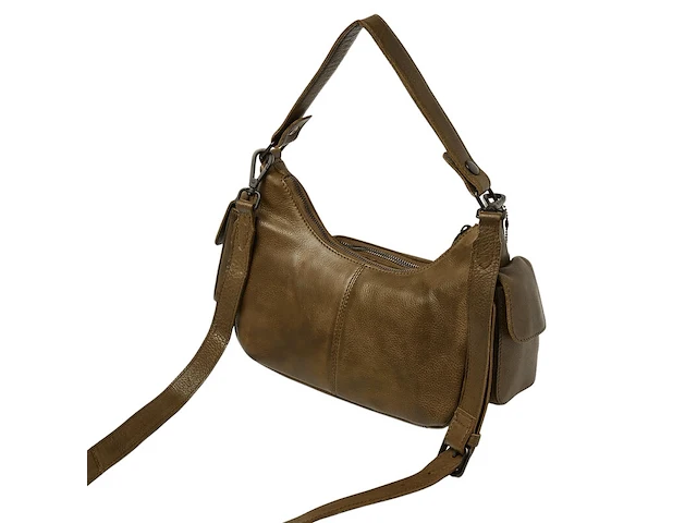 Hand- en schoudertas dr amsterdam, olive - afbeelding 2 van  6