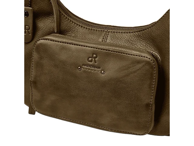 Hand- en schoudertas dr amsterdam, olive - afbeelding 4 van  6