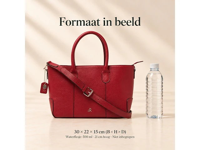 Hand- en schoudertas dr amsterdam, tango red - afbeelding 6 van  6