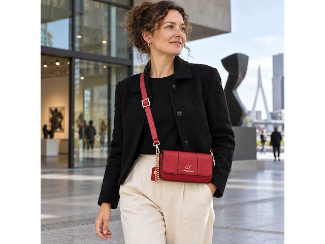 Hand- en schoudertas dr amsterdam, tango red - afbeelding 5 van  6
