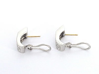 Hand gemaakte oorsieraden van 18 caratsgoud vol gezet diamanten - afbeelding 5 van  9