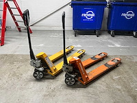 Hand hydraulische palletwagen (2x) - afbeelding 1 van  5