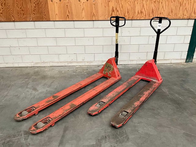 Hand hydraulische palletwagen (2x) - afbeelding 1 van  9