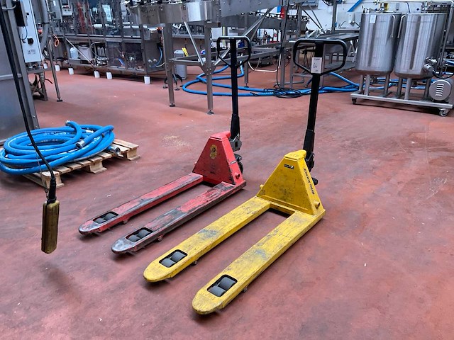 Hand hydraulische palletwagen (2x) - afbeelding 3 van  4