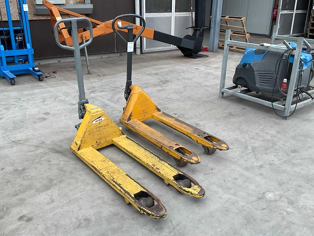 Hand hydraulische palletwagen (2x) - afbeelding 1 van  5