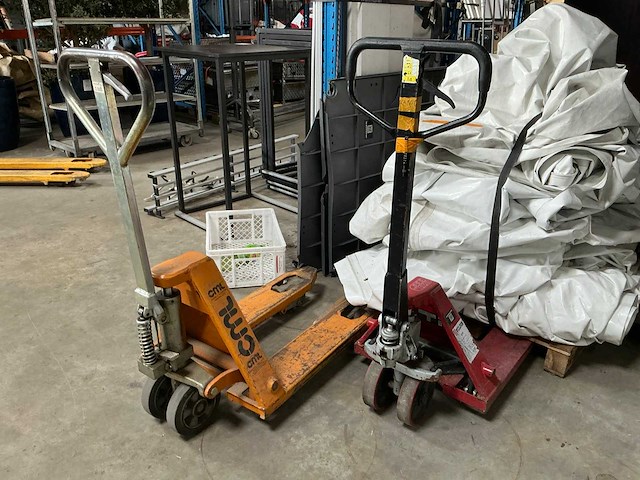 Hand hydraulische palletwagen (2x) - afbeelding 1 van  6