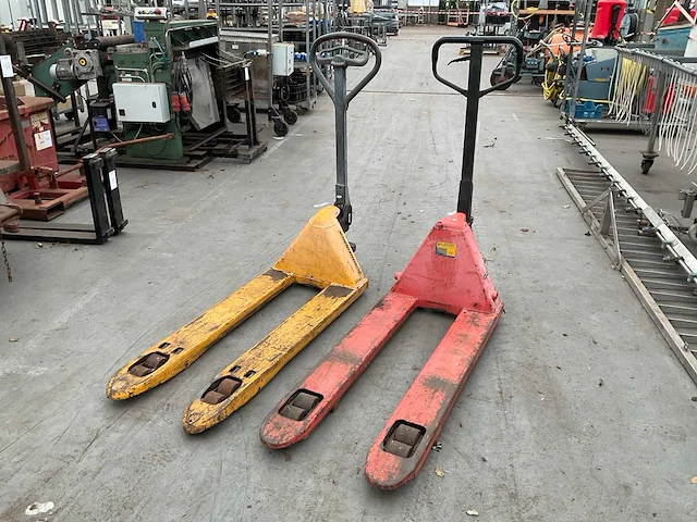 Hand hydraulische palletwagen (2x) - afbeelding 1 van  4