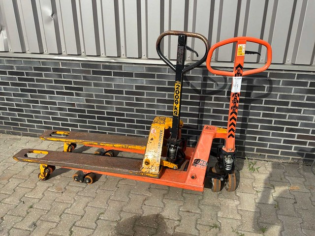 Hand hydraulische palletwagen (2x) - afbeelding 1 van  3