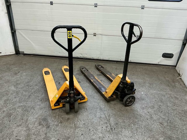Hand hydraulische palletwagen (2x) - afbeelding 1 van  4