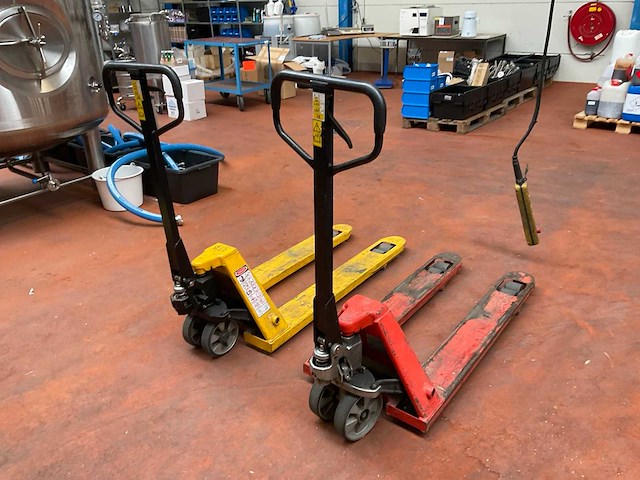 Hand hydraulische palletwagen (2x) - afbeelding 1 van  4