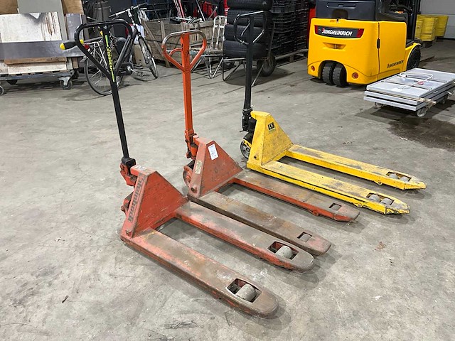 Hand hydraulische palletwagen (3x) - afbeelding 9 van  14