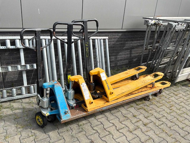 Hand hydraulische palletwagen (3x) - afbeelding 2 van  2