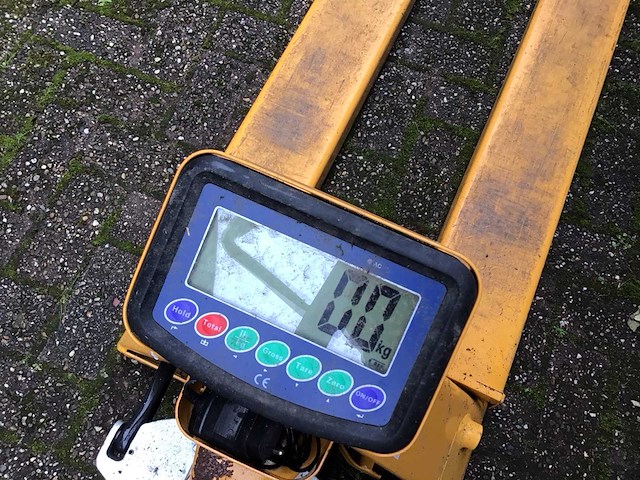 Hand hydraulische palletwagen met weeg unit - afbeelding 7 van  7