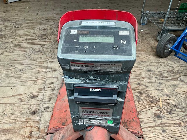 Hand hydraulische palletwagen met weeginstallatie - afbeelding 4 van  5