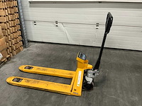 Hand palletwagen met weegschaal - afbeelding 1 van  4