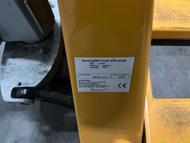 Hand palletwagen met weegschaal - afbeelding 2 van  4