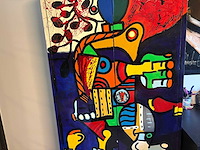 Handbeschilderde designkast door patty harpenau - 1995 - afbeelding 7 van  10