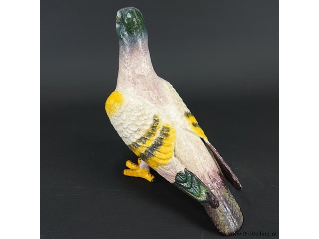 Handbeschilderde ijzeren duif - afbeelding 3 van  5