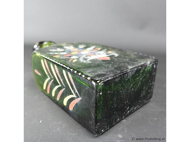 Handbeschilderde oude fles - afbeelding 5 van  5