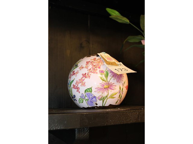 Handbeschilderde vaas een van koch 18 cm. - afbeelding 2 van  2