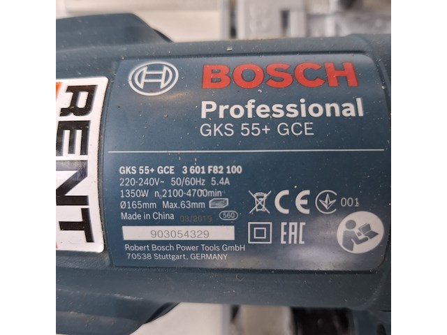 Handcirkelzaag - 230v bosch, gks 55 gce, bouwjaar 2019 - afbeelding 4 van  6