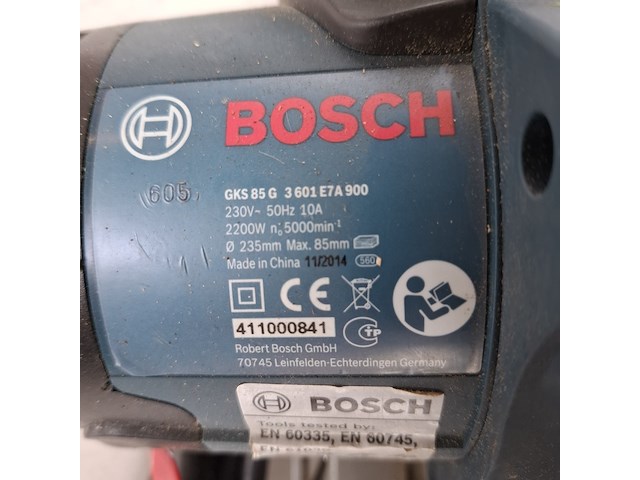 Handcirkelzaag 235mm 230v bosch, gks 85 g, bouwjaar 2015 - afbeelding 6 van  7