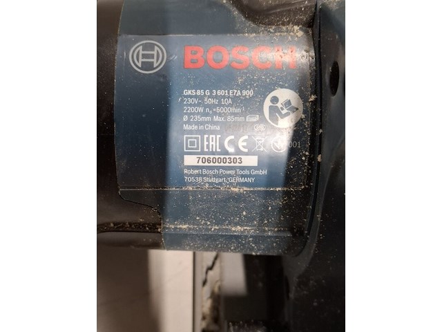 Handcirkelzaag 235mm 230v bosch, gks 85 g, bouwjaar 2017 - afbeelding 4 van  6