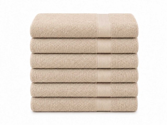 Handdoek 50x100 beige (60x) - afbeelding 1 van  1