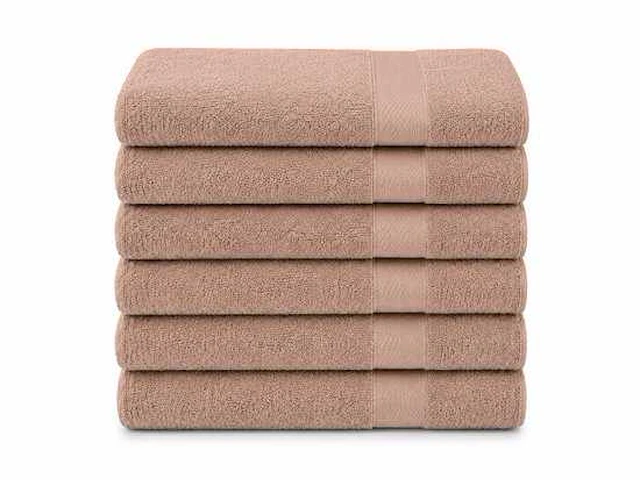 Handdoek 50x100 licht bruin (60x) - afbeelding 1 van  1