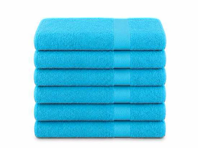 Handdoek 50x100 turquoise (60x) - afbeelding 1 van  1